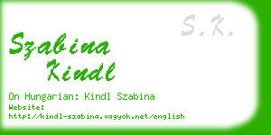 szabina kindl business card